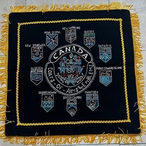 2 for $14 Canadian Provincial Coat of Arm Throw Pillow or Wall Tapestry sun room